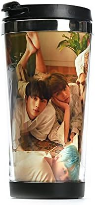 SuieZ BTS Bangtan Boys Twice Gradient Frosted Glass Cups Portable Travel Mug Coffee Mug Water Bottle Lemon Cup Creative Gift BTS