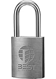 21B722L Candado, de acero inoxidable Grillete, LatÂ³n Cuerpo, 1-1 / 2 
