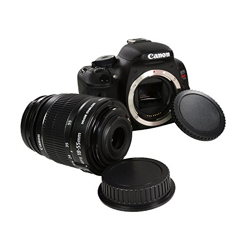 CamDesign Body Cap & Camera Rear Lens Cover Compatible with Canon EOS Canon RF-3 Canon EOS 1D 1DS Mark II III IV 7D Mark II D30 D60 50D 60D 60DA 5D Mark II Mark III 7D T7i XT XTi XSi T3 T3i T4 T4i - Thumbnail 2