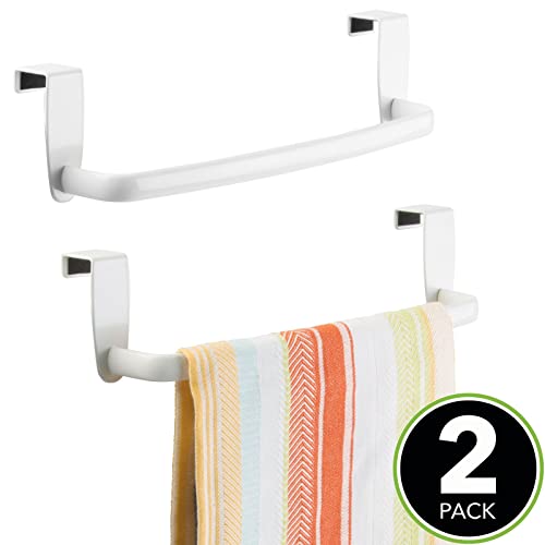 mDesign Modern Kitchen Over Strong Steel Towel Bar Rack Hang