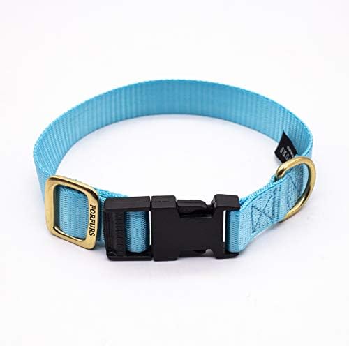 FORFURS Dog Classic Snap Collar for Medium Dogs - Cocktail Blue