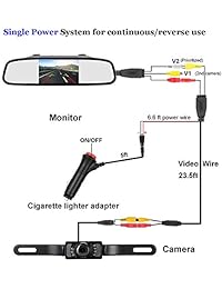 leekooluu Copia de seguridad cámara de visión trasera y espejo tft monitor Kit