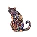 BeeSpring Animal Brooch Fashion Retro Acrylic Cat Brooch (Squattin)）