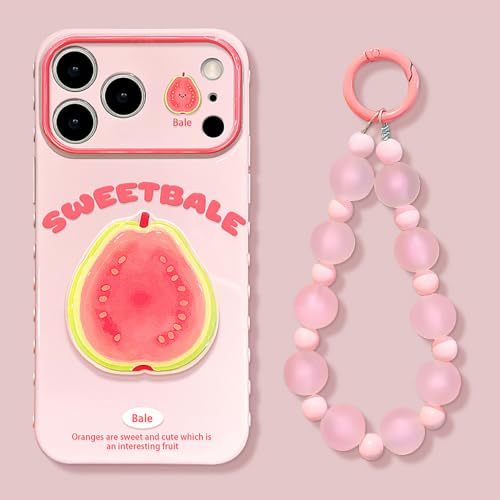 Roemary Pink Guava Case for iPhone 16 Pro with Wrist,Pink Case for Girls Women at Amazon