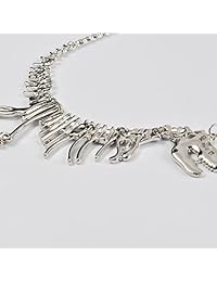 JANE STONE - Collar de dinosaurio vintage, collar corto, bisutería para mujeres y adolescentes