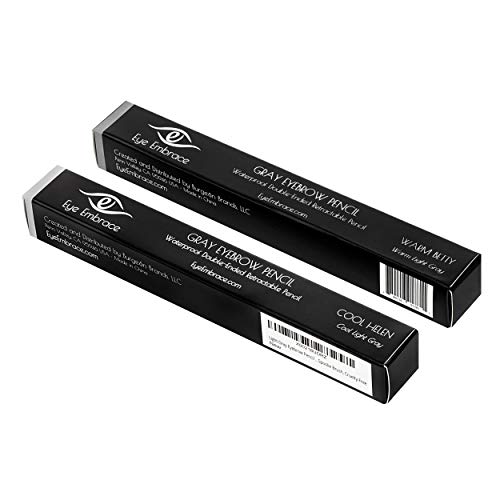 Eye Embrace Light Gray Eyebrow Pencils Warm Betty & Cool Helen 2 Pack
