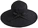 San Diego Hat Company Women’s Ribbon Large Brim Hat, Beach Hat for Women, One Size - Black