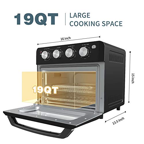 AUMATE Air Fryer Toaster Oven, 7in1 Convection Toaster Oven, 19 Quart