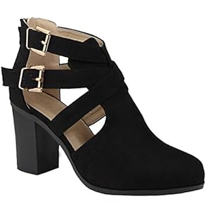 Bella-Marie-Womens-Strappy-Buckle-Cutout-Stacked-Chunky-Heel-Bootie