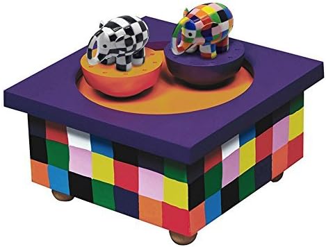 Trousselier - S95064 - Jouet de Premier Age - Boite ? Musique Bois - Elmer by Elmer the elephant