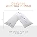 Cheer Collection Down Alternative Premium V Pillow with Zippered Cover