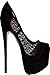 LOLLI COUTURE LACE FAUX LEATHER PLATFORM HIGH HEELS 11 BLACkLACE