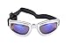 Kickstart Nomad Blue Mirror Lens Silver Frame Goggles w/ Strap