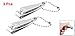 uxcell Stainless Steel Manicure Toenail Flat Nail Trimmer Clippers Silver Tone 3Pcs