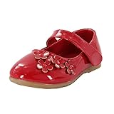 Maxu PU Girls Dressy Mary Jane Flats with Flowers (Toddler/Little Kid/Big Kid)
