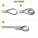 Teenitor High Quaity 100 pcs 1/16-inch Wire Rope Aluminum Sleeves Clip Fittings Cable Crimps + 10 pcs M2 Stainless Steel Thimble Combo