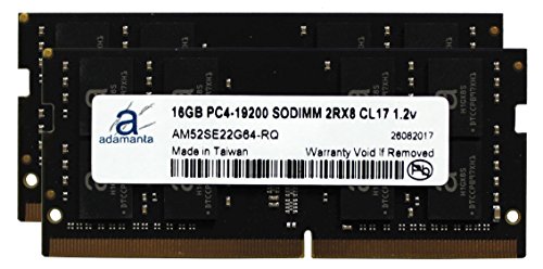 Adamanta 32GB (2x16GB) Laptop Memory Upgrade Compatible for Lenovo Thinkpad & ThinkCentre DDR4 2400Mhz PC4-19200 SODIMM 2Rx8 CL17 1.2v RAM Dram