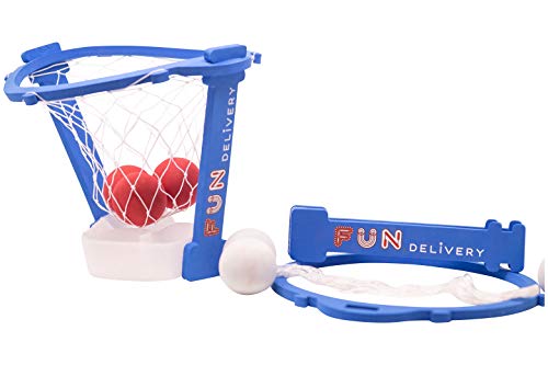 FUN delivery bask HEAD ball Foam Basketball Game for indoors, pool, tailgate, classroom (set of 2), - Thumbnail 2