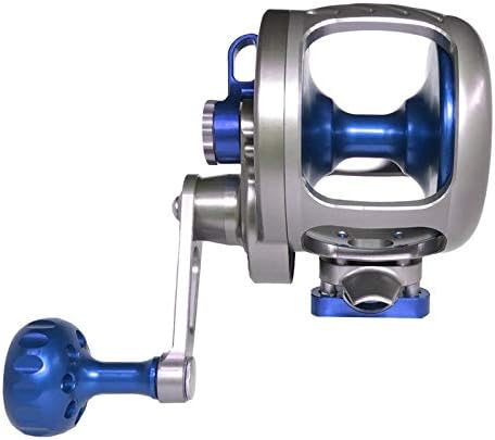 Seigler R107R OS (Offshore Small) Smoke/Blue RH Lever Drag Fishing Re