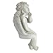 Design Toscano Angel of Contemplation Shelf Sitting Statue, 12 Inch, Polyresin, Antique Stone