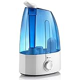 TaoTronics Ultrasonic Humidifiers, 3.5L Cool Mist Humidifier for Home Baby Bedroom with Filter, Two 360°Rotatable Mist Outlets, Classic Dial Knob Control -(3.5L/0.92 Gallon, US 110V)