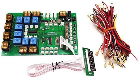JY-1428 4 Dgits Coin Bill Card Operated Times Control Board for 1-8 Devices