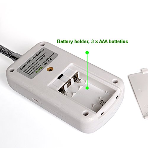 DEEPLITE Natural Gas Detector, Digital Propane Detector, Portable Battery LP Gas Leak Detector with Alarms for Home, RV