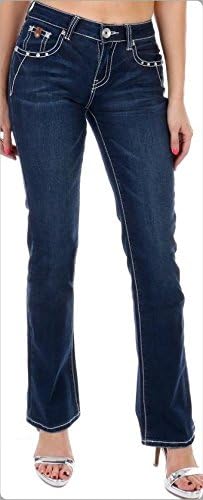 SEXY COUTURE Women's 421-PB Medium Wash Boot Cut Denim Jeans 3-17