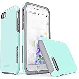 TEAM LUXURY [Clarity Series Case for iPhone 7 & 8, Updated G-II Ultra Defender [Shock Absorbent] Premium Protective Phone Case (4.7 Inch) - Soft Mint/Gray