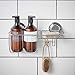 Bloomsbury Mill - Extra Strong Suction Multi Purpose Shower Caddy with Hooks - Combo Bathroom Organizer Shelf - Shampoo, Soap and Razor Storage Basket - Rust Resistant Chrome
