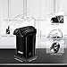 Hot Air Popcorn Popper, Aicok 1200W Popcorn Maker with Measuring Cup, Removable Lid, No Oil Needed, FDA and ETL Approved, Black