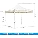 GOUTIME 10x10 Commercial Grade Pop Up Canopy Outside Summer Tents for Patios,Backyard,Waterproof Easy Up Canopy with Wheeled Bag,White