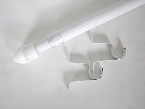 Teleskop Gardinenstange, Komplettset, ausziehbar, 85-135 cm, 54028501, weiß