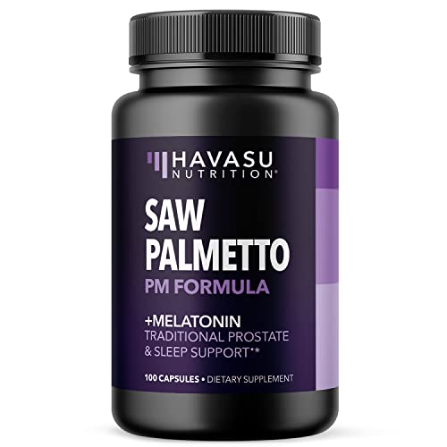 Saw Palmetto with Melatonin for Sleep & Prostate Supplement Saw