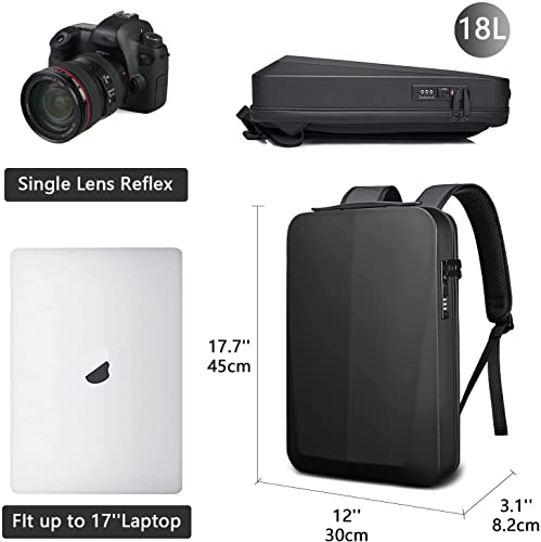 SKADE Anti Theft Laptop Backpack for Men, Hardshell Waterproof Anti-theft TSA Lock Gaming Computer Bag with USB Port, Fit Hard Shell Business Travel Bookbag, future design