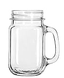 Libbey Drinking Jar with Handle, 16 -Ounce, Set of 12