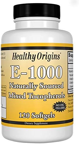 Healthy Origins Natural Vitamin E - 1000 IU - 120 Softgels