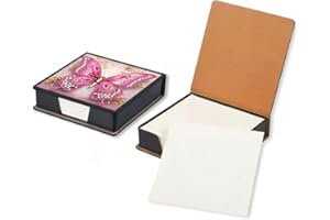 NDNXYXGS Butterfly Diamond Painting Kit Note Box,Memo Paper Storage Box Diamond Art,Sticky Note Holder Diamond Art,Diamond Painting Memo Pad for Office Desk. (Butterfly)