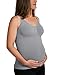 Kindred Bravely Simply Sublime Maternity & Nursing Tank with Built-in Bra (Grey, Medium)