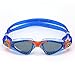 Aqua Sphere Kayenne Junior Swim Goggles with Smoke Lens (Blue/Orange). Swimming Goggles for Kids.