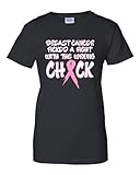 X-Large Black Womens Breast Cancer Picked A Fight With The Wrong Chick T-Shirt