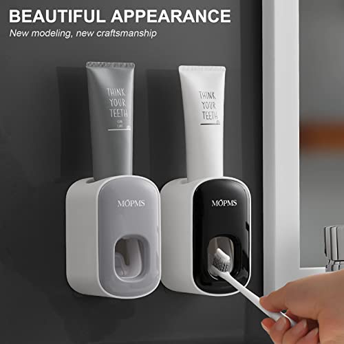 MOPMS Toothpaste Dispenser Wall Mounted for Bathroom Automatic Toothpaste Squeezer for Kids and