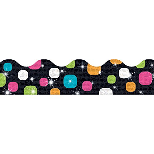 Trend Enterprises Super Dots Disco Sparkle Plus Terrific Trimmers (10 Piece), 2-1/4" x 390"/32.5'