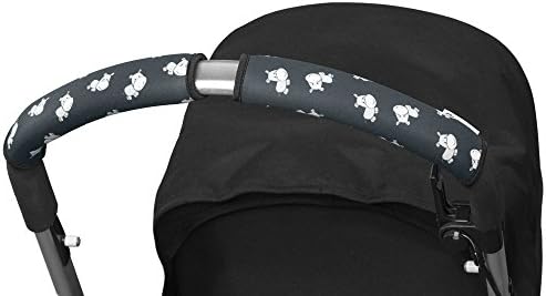 Choopie CityGrips Single Bar Grip Handle Covers for Stroller/Pram/Buggy Handlebars, Baby Hippo, Large
