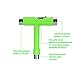 Zeato All-In-One Skate Tools Multi-function Portable Skateboard T Tool Accessory with T-type Allen Key and L-type Phillips Head Wrench Screwdriver - Green