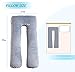 Meiz Total Body/Pregnancy Pillow Replacement Cover - U Shaped - Double Zippered Removable Velvet Case - Fit 55