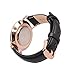 Aurora Women’s Classic Steel Quartz Watch With Black Band (Rose Gold)