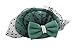 Women's Fascinators Hat Pillbox Hat Cocktail Party Hat with Dot Veil Bowknot Hair Clip, Green, One Size