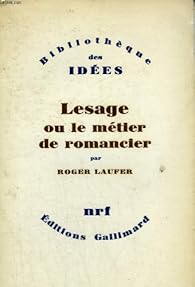 Book's Cover ofLesage ou le métier du romancier