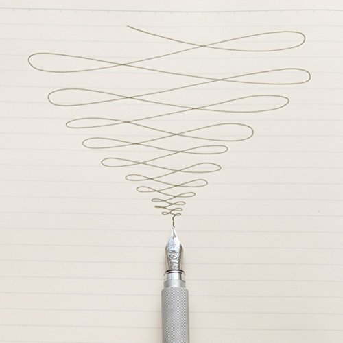 2 MUJI Aluminum Body Fountain Pens - Fine Nib - with 4 Refill Ink